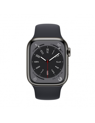 Apple Watch Series 8 Boîtier en acier inoxydable 41 mm Cellular - Graphite suggérées chez